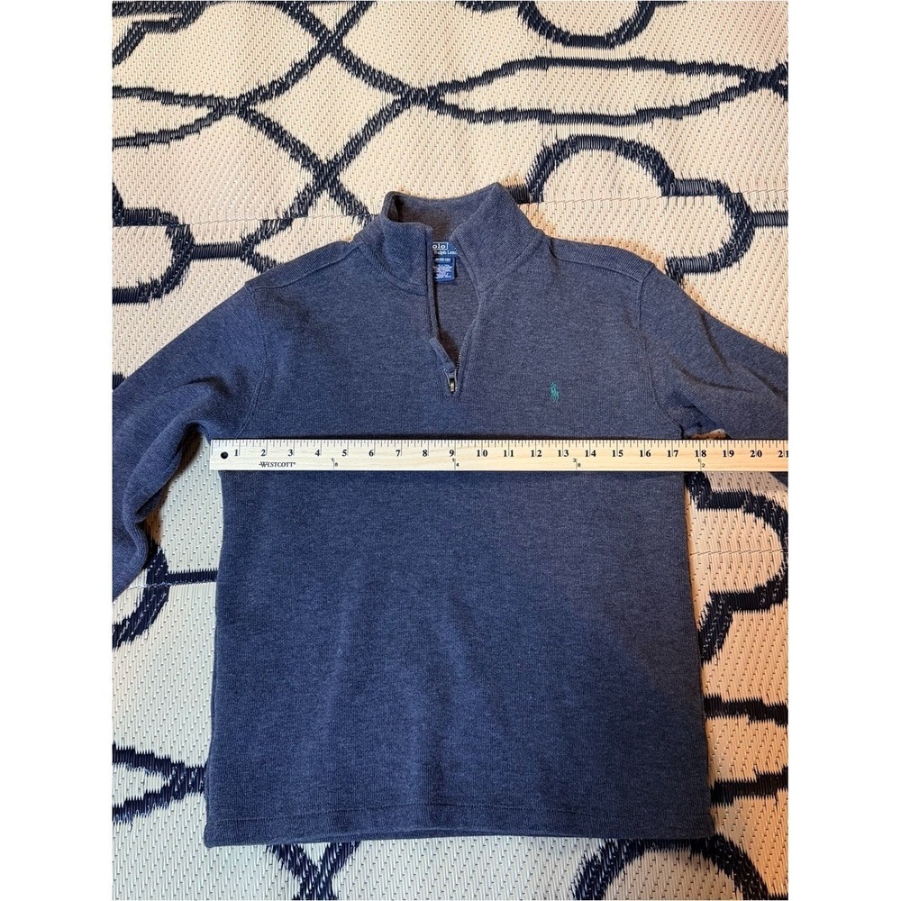 Polo by Ralph Lauren boys Navy Quarter-Zip Pullover preppy classic